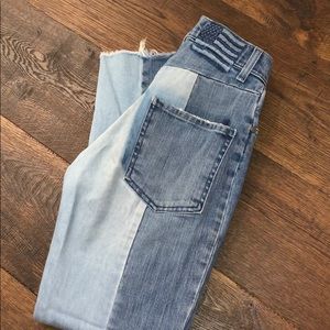 TWO TONE REVICE JEANS